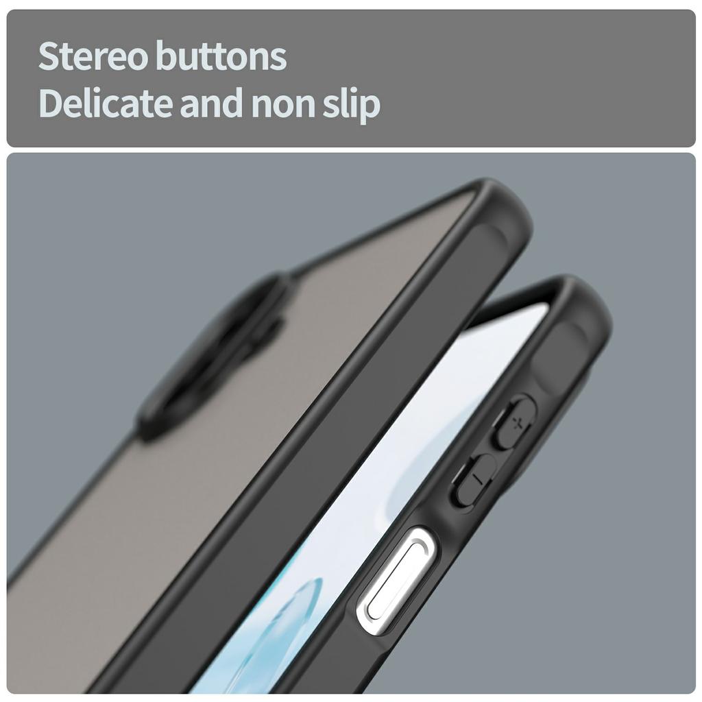 For Samsung Galaxy A07 4G Case Drop Proof Airbags Frosted Translucent PC+TPU Phone Back Cover