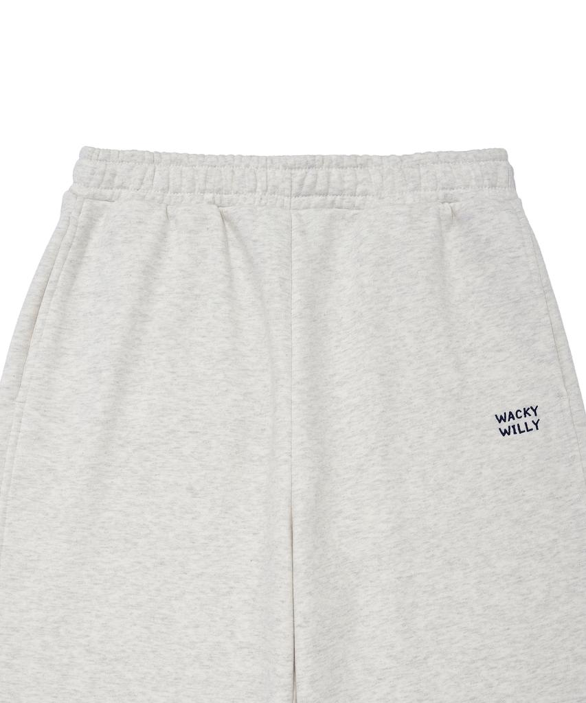 WACKY WILLY Women'S Semi-Wide Sweatpants Oatmeal