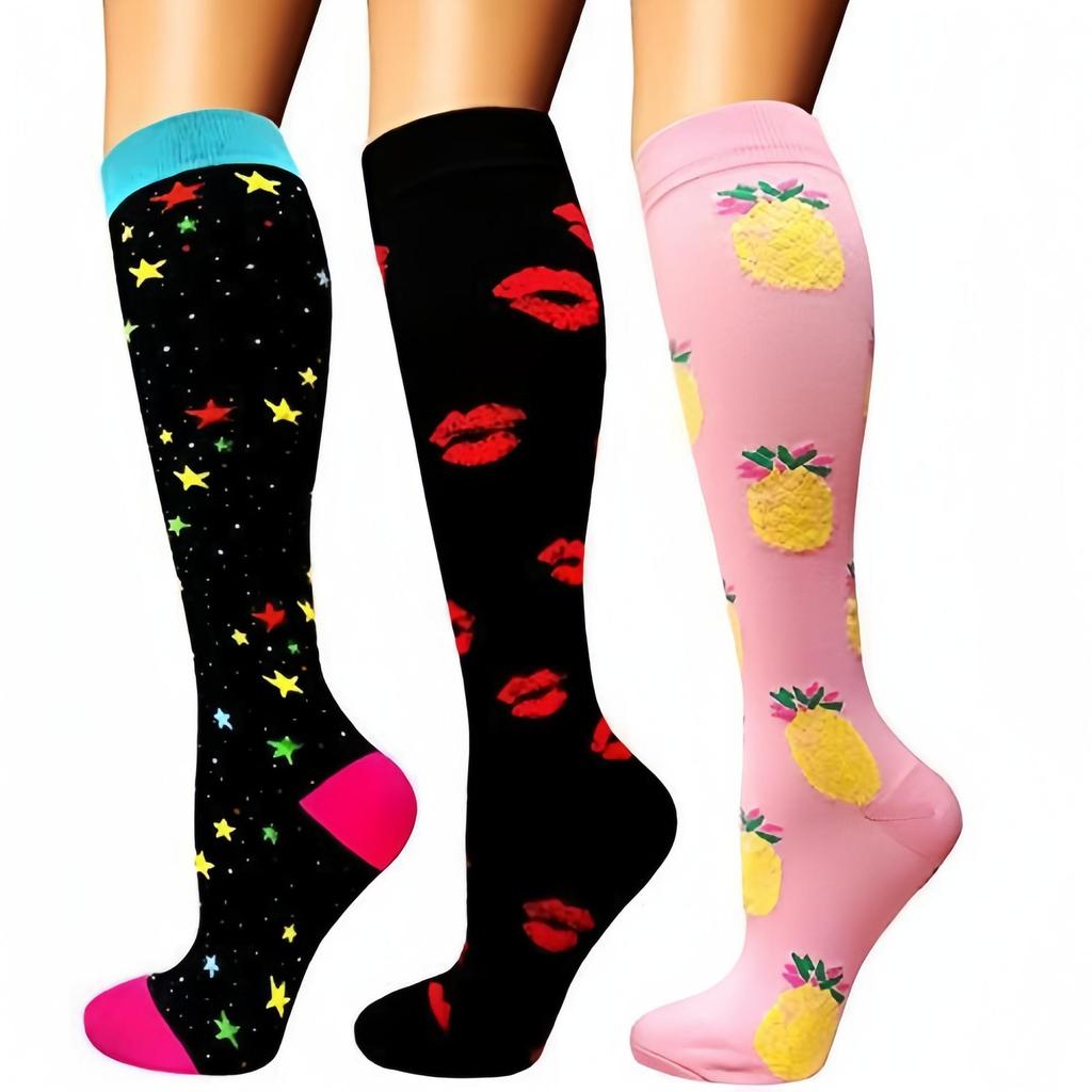 "Женские компрессионные спортивные носки": 3 пары для бега и прыжков со скакалкой