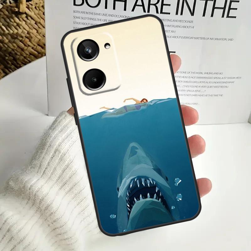 Jaws 1975 Movie Poster For Realme GT Neo 5 GT5 9 10 11 12 Pro Plus C30 C31 C33 C35 C25s C21Y C51 C55 C67 C53 Case