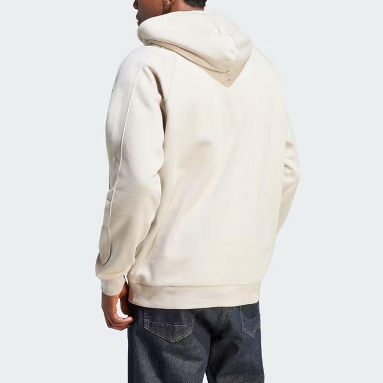 adidas Толстовка Safe Place с капюшоном Solid Logo Loose с длинным рукавом и капюшоном, мужская толстовка с капюшоном бежевого цвета IS7489