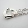 Pre-owned Tiffany & Co. silver 925 open heart pendant necklace j56-1