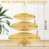 2/3Tier Stainless Steel Cake Stand Holder Fruit Tray Restaurant Detachable Dessert Rack Gold Silver Fruit Plate Snack Candy Tray