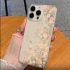 Ударопрочный прозрачный чехол для телефона с цветочным принтом для iPhone 17 17E 16 16E 15 14 13 12 11 Air Pro Max Plus Антицарапающаяся антижелтеющая крышка