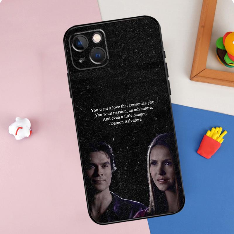 Чехол для телефона из сериала Дневники вампира Для iPhone 16 Pro Max 11 12 13 Mini 14 15 Pro Max XR 16e 15 16 Plus Защитная крышка