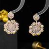 Серьги Premium Sense Of Luxury Sunflower Ab Rhinestone Серьги Niche Design Snowflake Женские высококачественные серьги