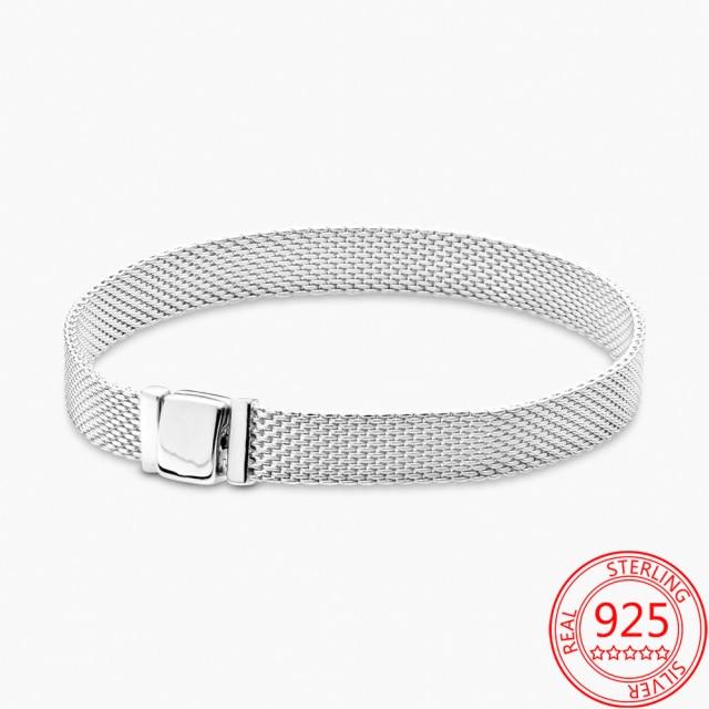 New S925 Sterling Silver Bracelet Snake Buckle Bracelet For Charm Diy Women Gift Making