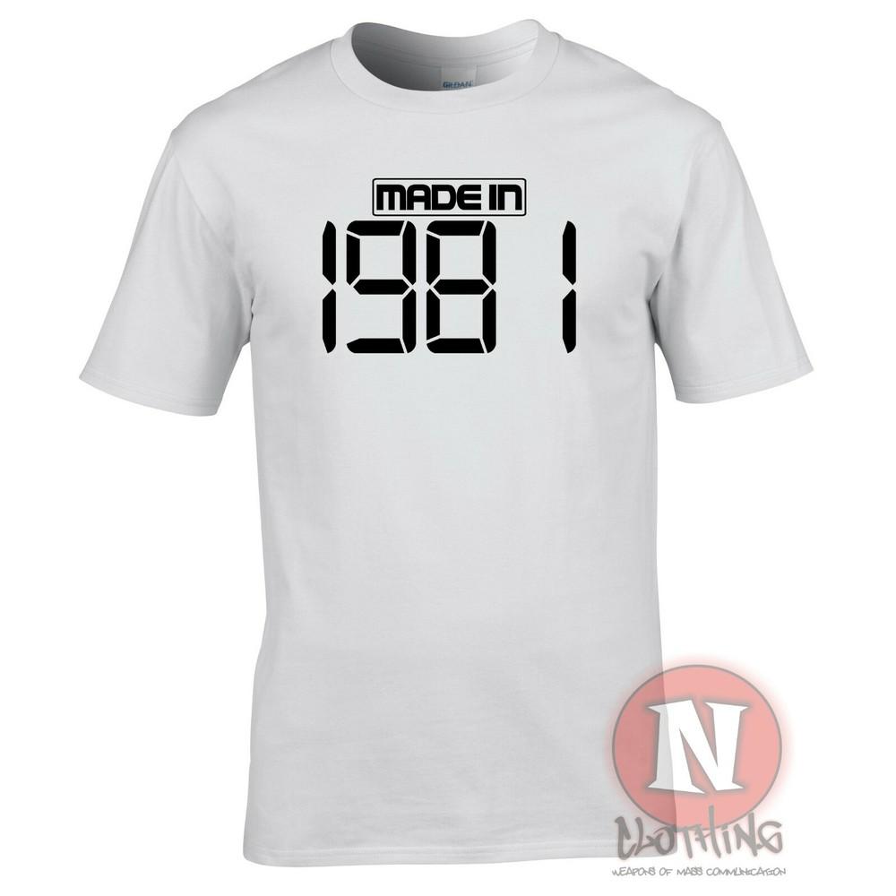 Made In 1981 TShirt Birthday Party Celebration Fancy Dress Teeshirt