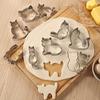 5/9pcs Stainless Steel 3D Cat Cookie Cutter Set Cute Cat Shapes for Baking Desserts Cakes & Chocolates Party and Baking Tools