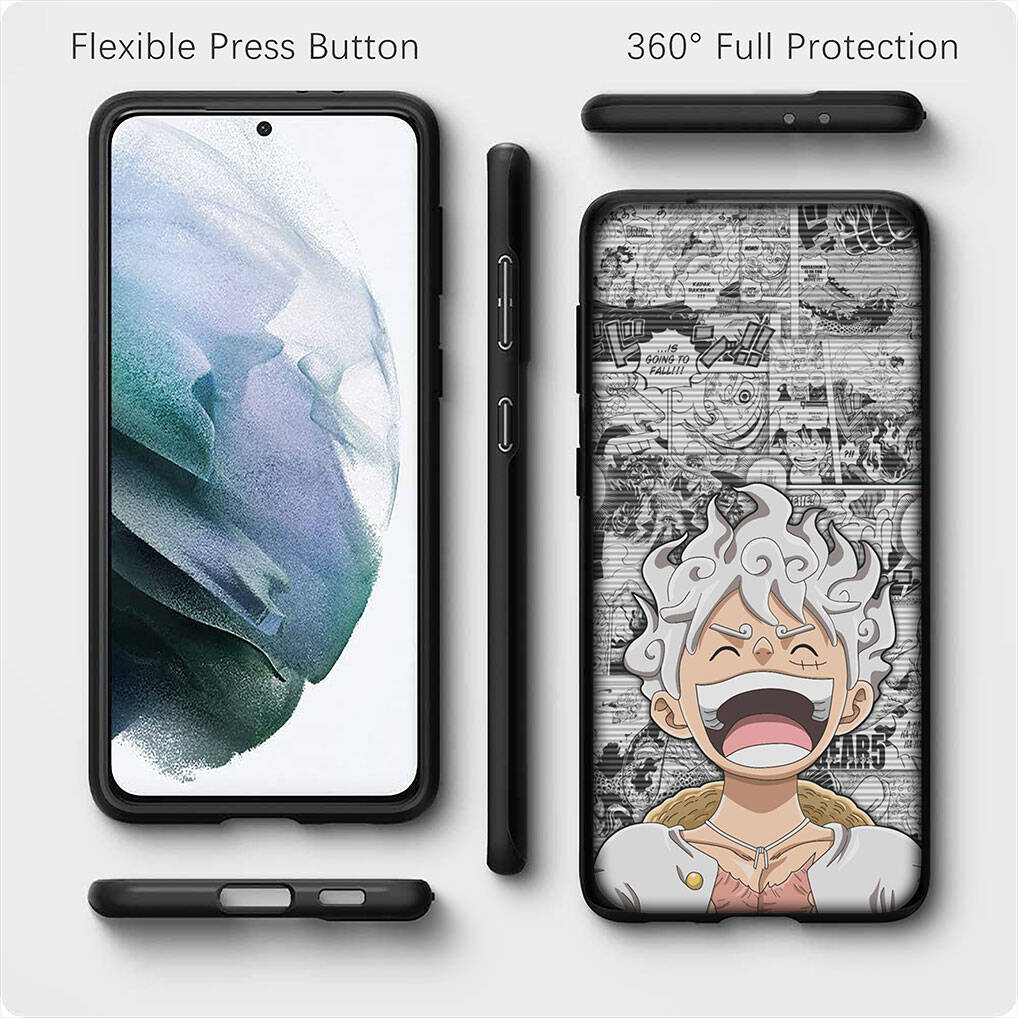 Для Samsung Galaxy S25 S24 S23 S22 Ultra FE Plus A17 A37 A57 A56 A55 A06 A16 A15 A36 A26 A35 A05 A25 A54 A34 Чехол для телефона Луффи Гир 5 Ван Пис Милый