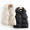 Cotton Vest Women's Outer Wear Short Autumn and Winter Down Cotton Clothing Loose All-match Jacket Stand-up Collar Waistcoat Vest