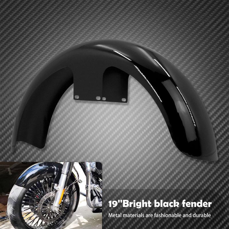 Motorcycle Steel 19'' 21'' Mudguard Wheels Wrap Front Fender For Harley Touring Road King Electra Street Glide Baggers 2014-2023
