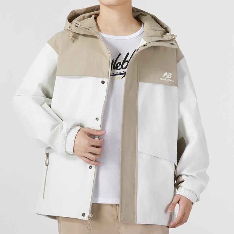 New Balance Jackets Men's Khaki Hooded Moderate Other AMJ33359-BNN