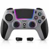 Беспроводной RGB Pro контроллер Jingzhan для Sony PlayStation 5: Вибрация на основе эффекта Холла, Совместимость с ПК Steam, Цветная светодиодная подсветка