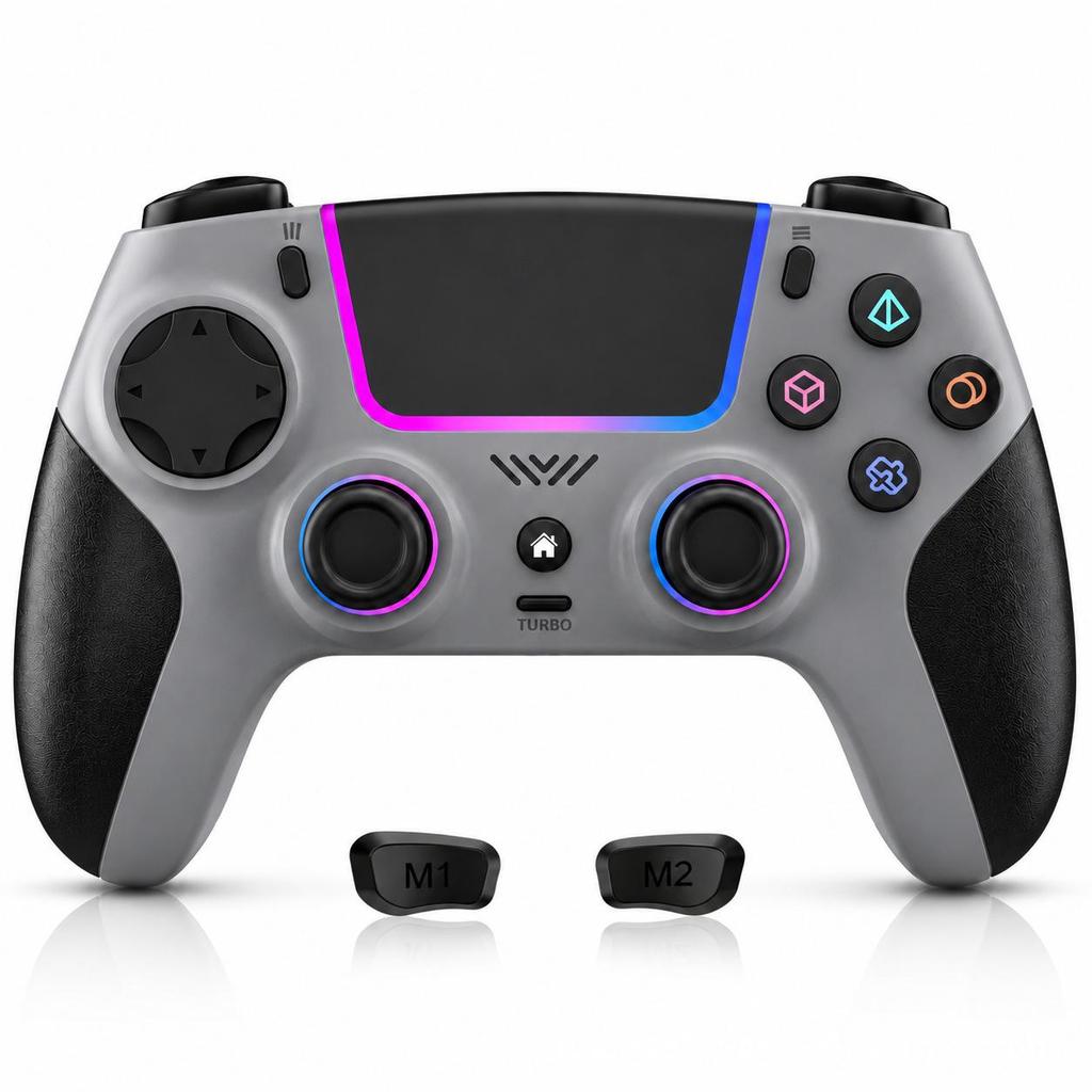 Jingzhan RGB Pro Контроллер для SONY PlayStation 5: Беспроводной, Вибрация, Совместим с ПК Steam