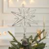 Glowing Christmas Tree Toppers Star Glitter Christmas Ornaments  New Year