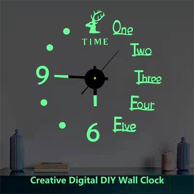 Светящиеся настенные часы Большие часы Horloge Murale 3d Diy Акриловые зеркальные наклейки Кварцевые Duvar Saat Klock Современные бесшумные часы-будильник