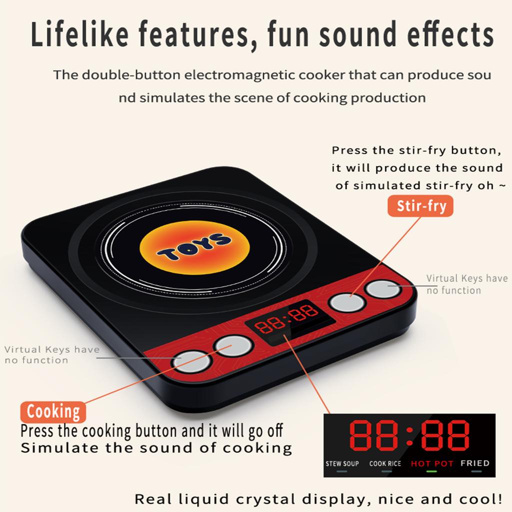 Guojia Children's Simulated Kitchenware Cooking Pressure Pot Cooking Kitchen Set Toys  Christmas Halloween Thanksgiving Birthday