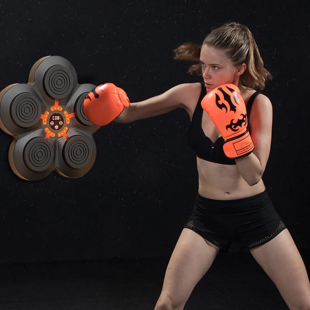 Music Boxing Machine Wall Target LED Lighted Sandbag Relaxing Reaction Training Target for Boxing Sports Agility Reaction