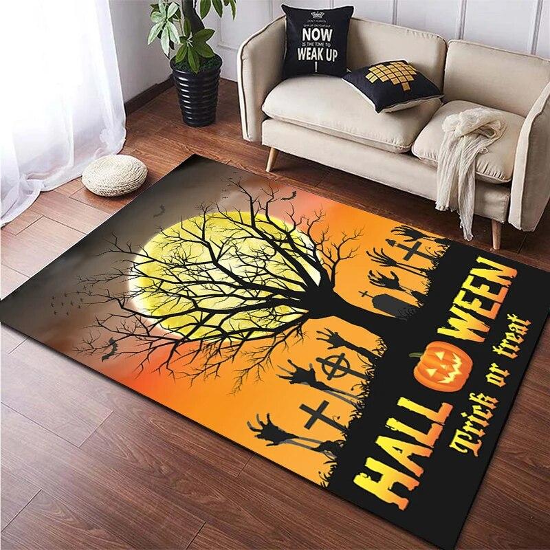Halloween New Year Gift HD Printing Area Carpet, Living Room Sofa Decorative Carpet, Anti-skid Mat, Alfombras Direct Shipment