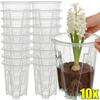 Reusable Breathable Flower Pot Plastic Transparent Plants Flower Tray Root Control Pots Balcony Garden Plant Care Accessories