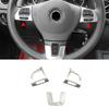 ABS Matte For Tiguan 2009 2010 2011 2012 2013 2014 2015 Car Steering Wheel Decoration Button Cover Trim Auto Accessories
