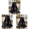 Private Fashion Black Mesh Spliced Midi Skirt With High Waist For Women