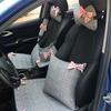 Универсальный автомобильный чехол на руль с бриллиантовым бантом, классический клетчатый автомобильный чехол для сиденья, женские аксессуары для салона автомобиля