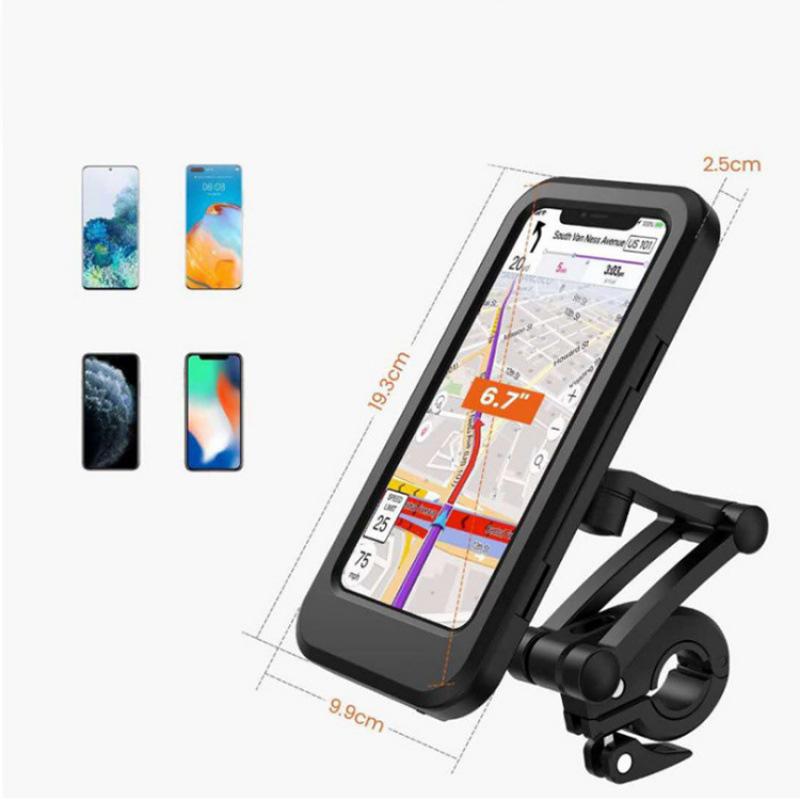 Waterproof Motorcycle Bike Mobile Phone Holder Support Universal Bicycle 360° Swivel Adjustable GPS Motorcycle Cellphone Holder