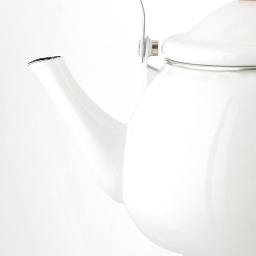 Bestco Kettle, Enamel, 1.8L, Induction and Gas Compatible, White, NQ-0255, Bran