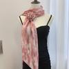 Silk Scarf Long Strip High-end Spring and Summer New Silk Scarf Milk Silk Flower Long Scarf Scarf Scarf