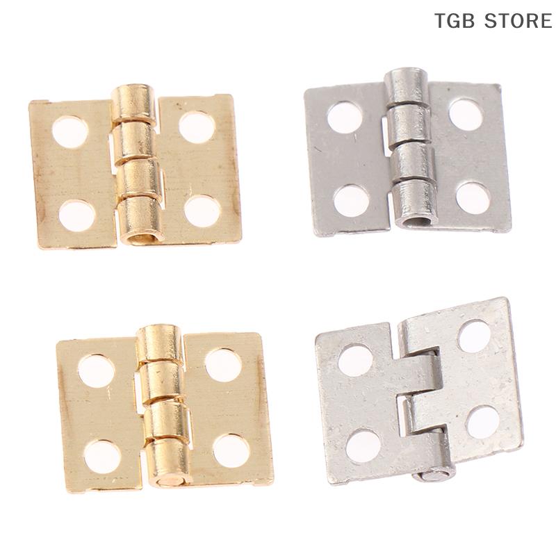 10Pcs Mini Brass Door Hinge Simulation Folding For 1/10 RC Crawler Car Trx4 1/14 Tamiya RC Dump Truck SCANIA 770S