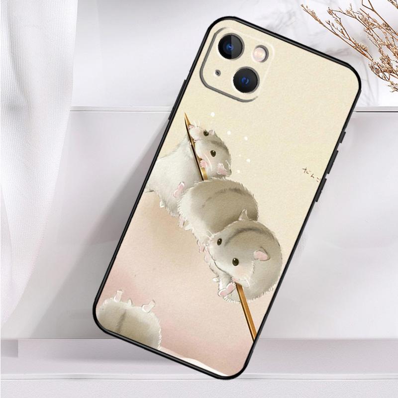 Hamsters Case For iPhone 14 16 15 Pro Max 11 12 13 Mini 7 8 Plus X XR XS MAX Soft Shockproof Cover