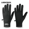 Loogdeel Мужские Женские Осенние Зимние Теплые Перчатки с Сенсорным Экраном для Лыж, Внутренние Перчатки из Тонкого Флиса для Велоспорта