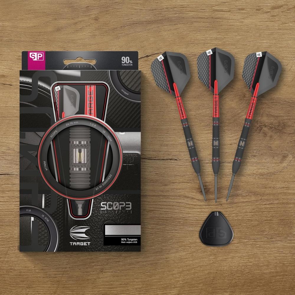 Набор дартсов Target Darts Scope с стальными наконечниками Swiss Point 90% Вольфрам Стальной наконечник D29