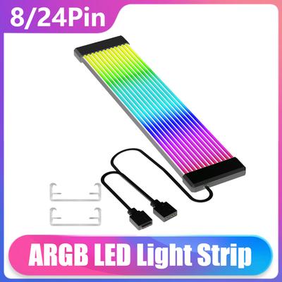 RGB кабель для видеокарты RGB светодиодная лента 8-контактный 24-контактный ARGB кабель-удлинитель питания материнской платы RGB светодиодные кабели для видеокарты корпуса