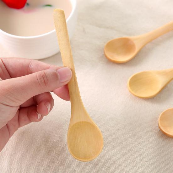 6 шт. деревянная ложка мини-размера многоцелевая круглая ложка горлышко кухонная деревянная ложка для каши