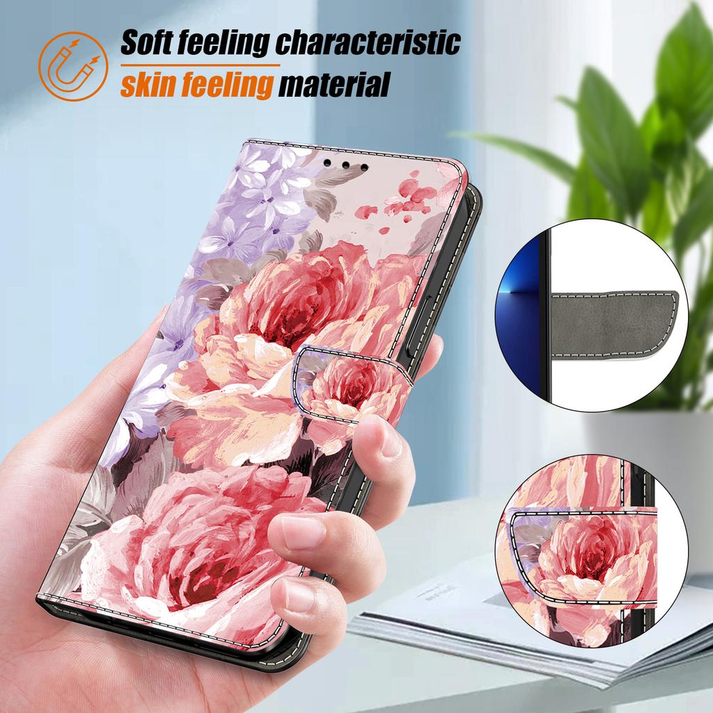 Для Samsung Galaxy A26 5G Кожаный чехол С принтом Кошелек Подставка Противоударный Чехол для телефона