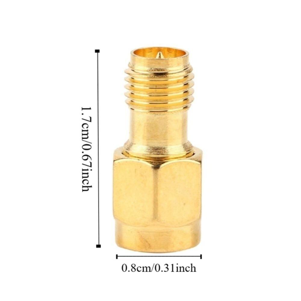 5PCS Durable Low Loss SMA Male To SMA Female Coaxial Connector Gold Adapter Set Coaxial Adapter Coax Connector Wire Connection