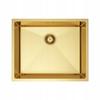 Nayes Single Bowl Sink 54X44 Steel Gold Pvd