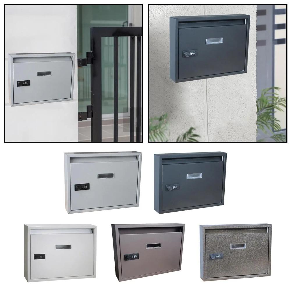 Metal Mailbox Letter Box Wall Mounted Mail Box Universal Postbox for School Outdoor Street House