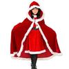 Взрослый Рождественский Женский Костюм Миссис Клаус, Нарядное Платье, Плащ, Накидка