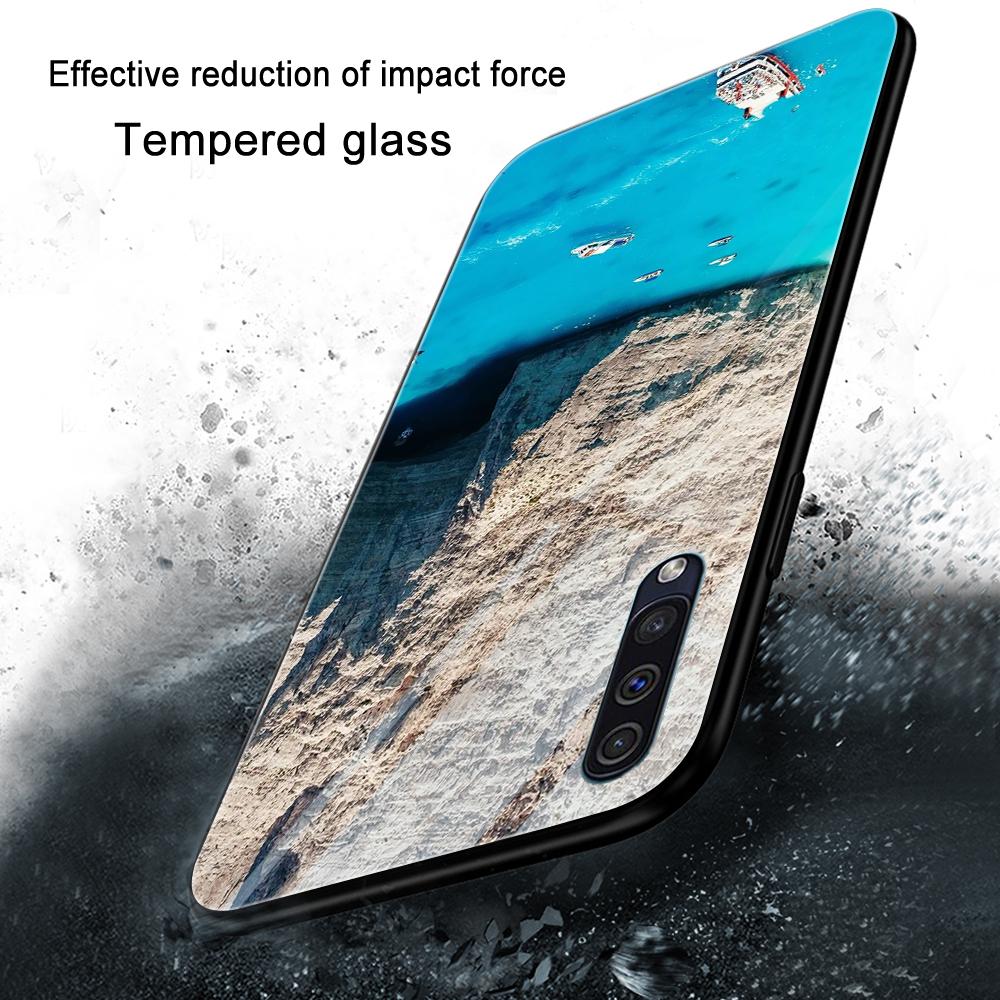 Чехол для телефона с природными пейзажами для Samsung Galaxy A71 A72 A70 A73 A53 A13 5g A03 A22 A21s A03 Core A42 A52, чехол из закаленного стекла