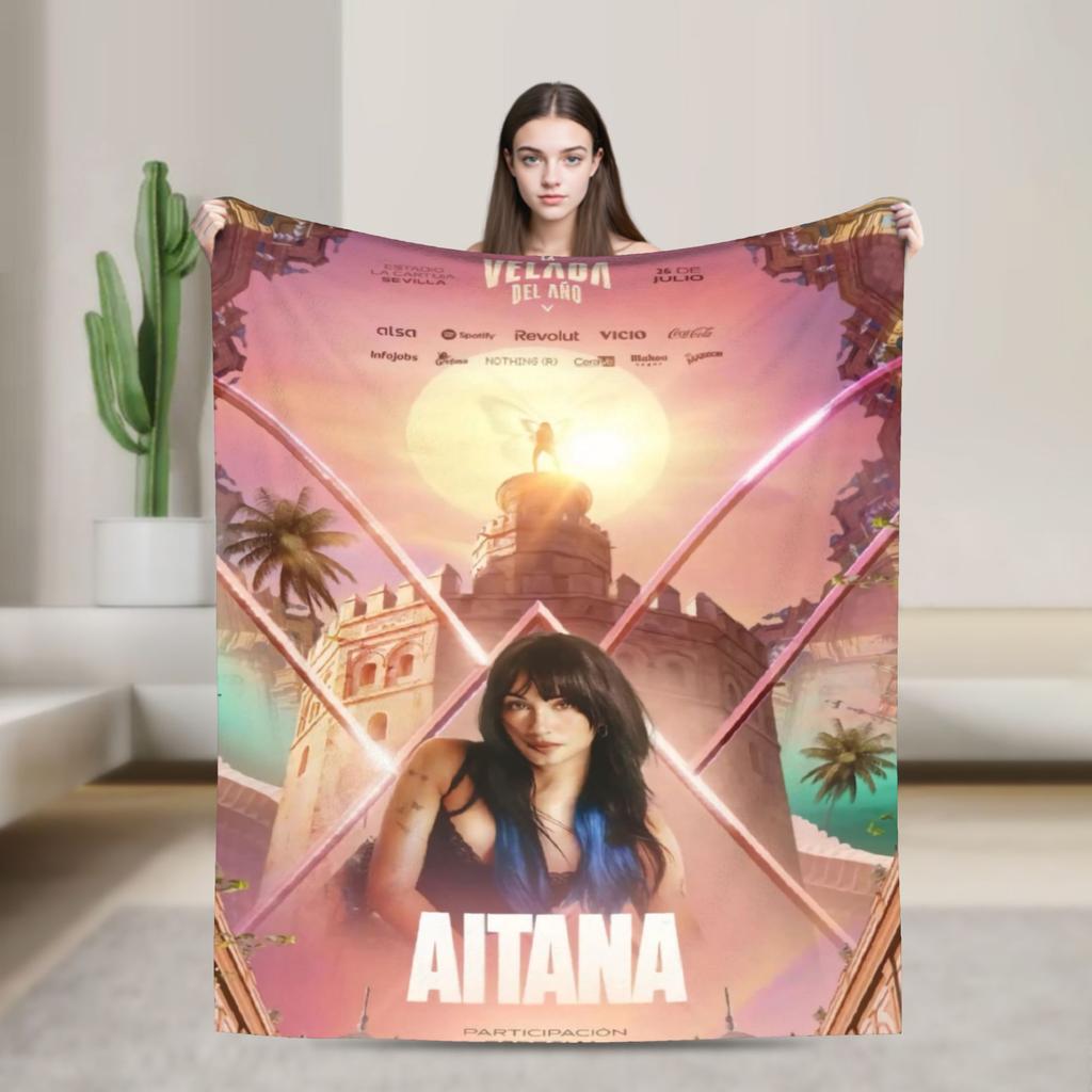3D A-Aitana Blanket Spanish Singer Travel Office Flannel Throw Blanket For Couch Chair Sofa Bed Super Warm Bedspread Gift Idea