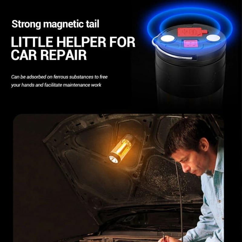USB перезаряжаемый фонарь для кемпинга, портативные фонари, уличный аварийный светильник, подвесной светильник для палатки, мощный магнит, рабочая лампа