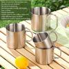 Rustless Steel Metal Drinking Mug 230ml/330ml Travel Tumbler Portable Mug  Trip Use