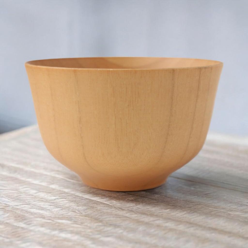 Деревянная современная миска для мисо-супа Haban Natural x Текущая модель J-kitchens 11,5 см 6,6 см