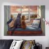 Home Decor Mural Cute Cat Window Room Tapestry Bedroom Wall Decor Kawaii Room Decor Tapestry