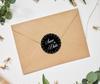 Darling Souvenir DIY Round 45 шт. Черный горошек Save The Date Wedding Stickers-1.6