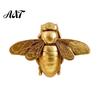 Modern French Style Wall Decor Vintage Gilded Bee Resin Figurine, Lifelike 3D Insect Sculpture with Built-In Gold Art Hook, Light Luxury Tabletop